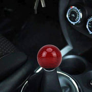 Pomello del cambio per auto universale per veicolo, pomello del cambio manuale automatico con sfera in fibra di carbonio, Ball Gear Shift Knob, Black, Silver