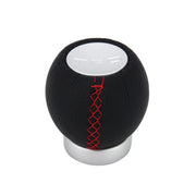 Adattatore per pomello del cambio manuale automatico in pelle nera con leva del cambio universale a forma di palla per auto, No Gear Ssign