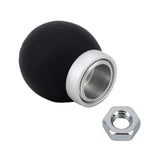 Adattatore per pomello del cambio manuale automatico in pelle nera con leva del cambio universale a forma di palla per auto, No Gear Ssign