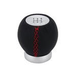 Adattatore per pomello del cambio manuale a 5 marce con leva in pelle nera modificata per auto universale, 5-Speed