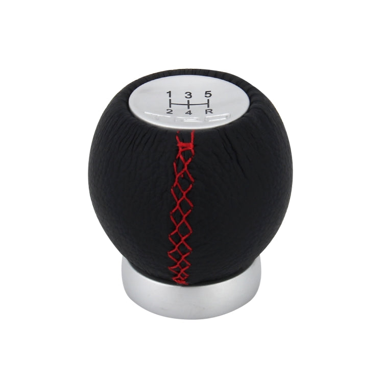 Adattatore per pomello del cambio manuale a 5 marce con leva in pelle nera modificata per auto universale, 5-Speed