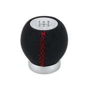 Adattatore per pomello del cambio manuale a 5 marce con leva in pelle nera modificata per auto universale, 5-Speed