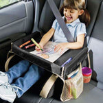 Vassoio per attività per seggiolino auto giocattolo per snack da viaggio per passeggino per bambini, Purple, Pink, Baby Blue, Black