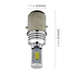 H6/BA20D 1000LM 72W 6000K Luce bianca 2-LED 3570 Lampadine Fari per moto, DC 12-24V, H6/BA20D