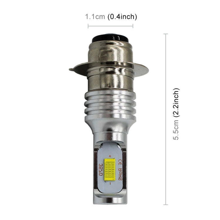 P15D/H6M 1000LM 72W 6000K Luce bianca 2-LED 3570 Lampadine Fari per moto, DC 12-24V, P15D/H6M