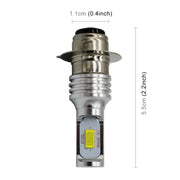 P15D/H6M 1000LM 72W 6000K Luce bianca 2-LED 3570 Lampadine Fari per moto, DC 12-24V, P15D/H6M