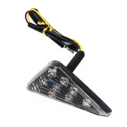 2 pezzi a forma di triangolo DC 12V moto 9-LED luce gialla indicatore di direzione lampeggiante, Triangle Shape