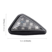 2 pezzi a forma di triangolo DC 12V moto 9-LED luce gialla indicatore di direzione lampeggiante, Triangle Shape