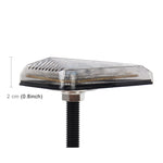 2 pezzi a forma di triangolo DC 12V moto 9-LED luce gialla indicatore di direzione lampeggiante, Triangle Shape