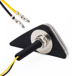 2 pezzi a forma di triangolo DC 12V moto 9-LED luce gialla indicatore di direzione lampeggiante, Triangle Shape