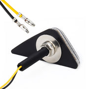 2 pezzi a forma di triangolo DC 12V moto 9-LED luce gialla indicatore di direzione lampeggiante, Triangle Shape
