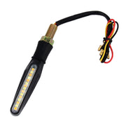 4 pezzi DC 12V moto 15-LED giallo + luce bianca Marquee-LED indicatore di direzione lampeggiante, 15-LED