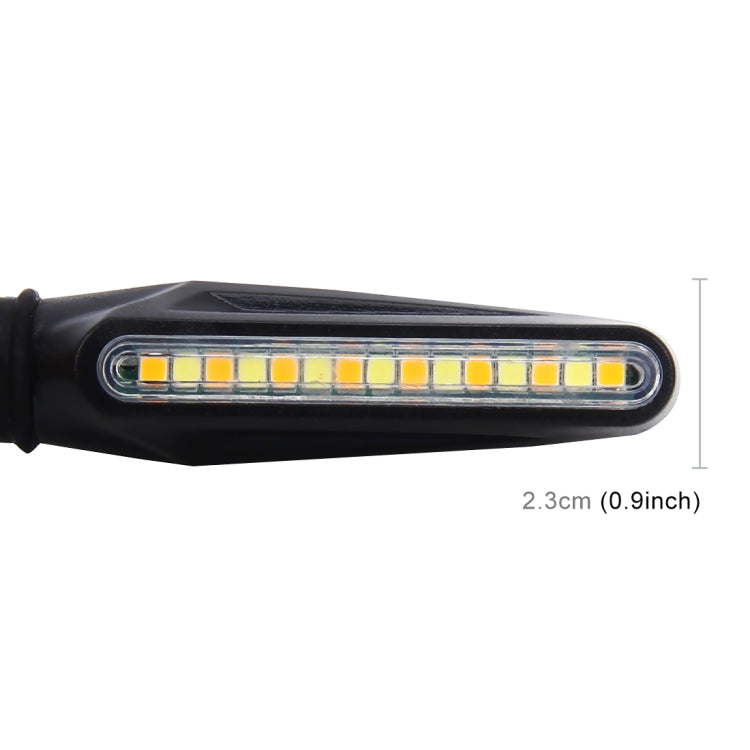 4 pezzi DC 12V moto 15-LED giallo + luce bianca Marquee-LED indicatore di direzione lampeggiante, 15-LED