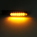 4 pezzi DC 12V moto 15-LED giallo + luce bianca Marquee-LED indicatore di direzione lampeggiante, 15-LED