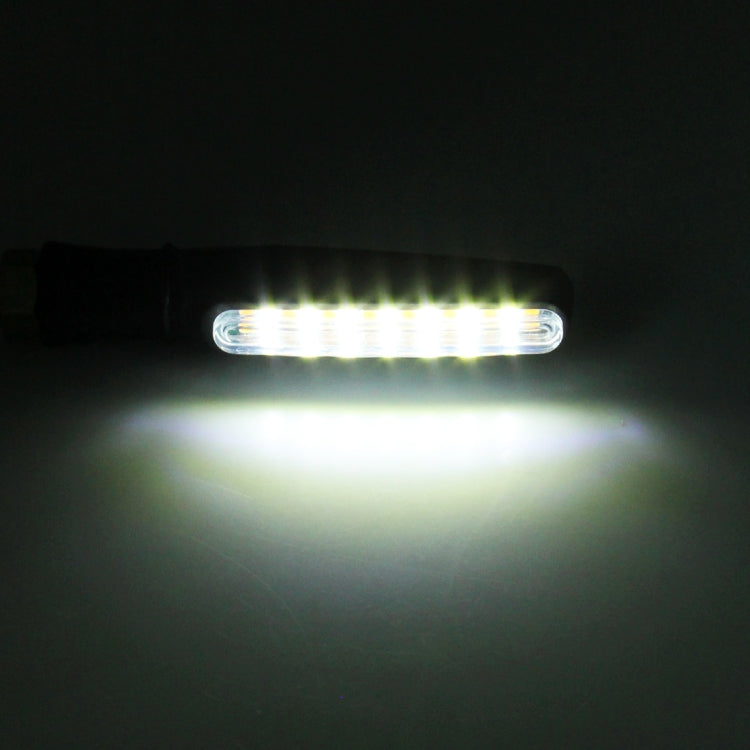 4 pezzi DC 12V moto 15-LED giallo + luce bianca Marquee-LED indicatore di direzione lampeggiante, 15-LED