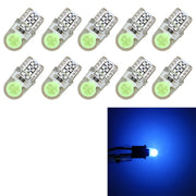 10 PZ T10 W5W DC 12V 1W 60LM Luci di ingombro per auto Lampade di posizione a LED con decodificatore, Blue Light, White Light