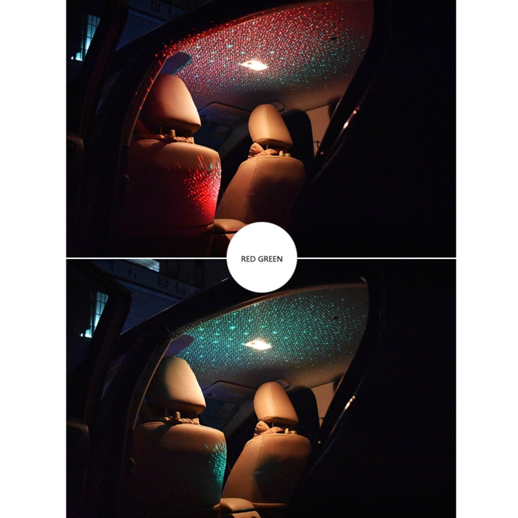 Decorazione del soffitto del tetto dell'auto 5V LED rosso verde Star Night Lights Proiettore Atmosfera Lampada Galaxy, Red Green, Red Blue