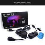 Decorazione del soffitto del tetto dell'auto 5V LED rosso verde Star Night Lights Proiettore Atmosfera Lampada Galaxy, Red Green, Red Blue
