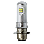 Fari moto 750LM 6000K Bianco H6M/P15D 40W Lampadine a 8 LED, DC 12-24V, H6M/P15D