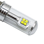 Fari moto 750LM 6000K Bianco H6M/P15D 40W Lampadine a 8 LED, DC 12-24V, H6M/P15D