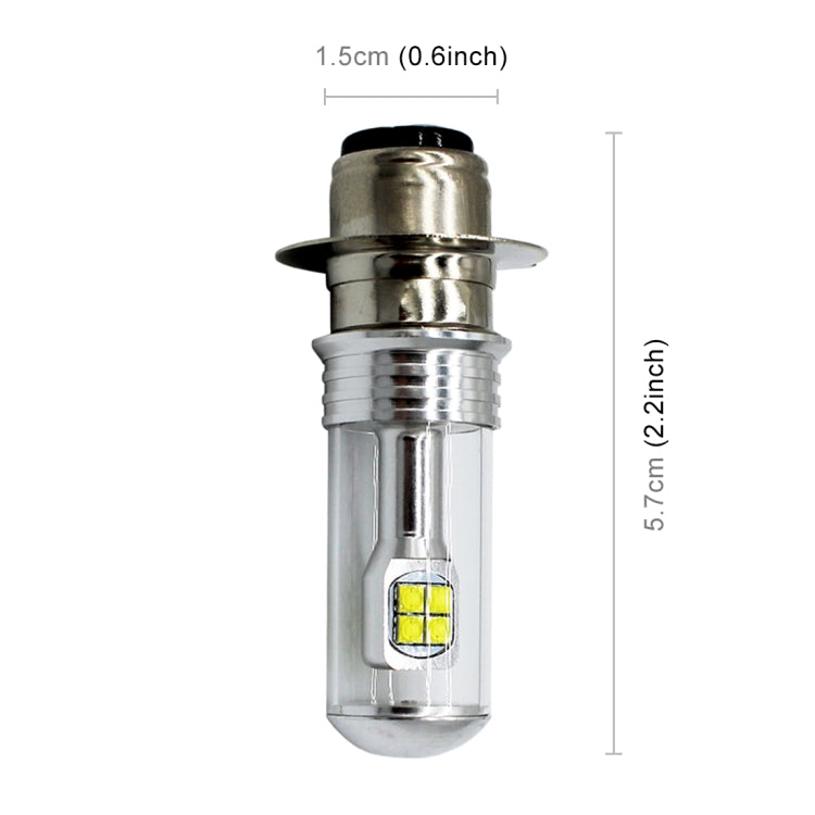 Fari moto 750LM 6000K Bianco H6M/P15D 40W Lampadine a 8 LED, DC 12-24V, H6M/P15D