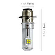 Fari moto 750LM 6000K Bianco H6M/P15D 40W Lampadine a 8 LED, DC 12-24V, H6M/P15D
