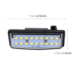 2 pz. Luce targa a LED 18-SMD Lampadine Lampade per Nissan/Teana 03 / Tada 03-08 /Sylphy 2008 /Sunny 2001-2006,2W 120LM,6000K, DC12V (luce bianca), for Nissan