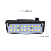 2 pz. Luce targa a LED 18-SMD Lampadine Lampade per Nissan/Teana 03 / Tada 03-08 /Sylphy 2008 /Sunny 2001-2006,2W 120LM,6000K, DC12V (luce bianca), for Nissan