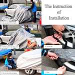 Copriauto SUV resistente al sole impermeabile antipolvere PEVA con strisce di avvertenza, 207inch (XXL)