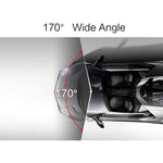 Registrazione video HD da 4 pollici Registratore per auto con display HD con fotocamera F2.0 separata, grandangolo da 12 MP 170 gradi/registrazione in loop con vista posteriore/registrazione con sensore G/WDR Full HD/fotocamera anteriore 1080P/fotocame...