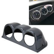Materiale di piombo in carbonio orizzontale universale da 60 mm Materiale 3 Triple Auto Car Dash Gauge Meter Supporto per pod Cruscotto 3 fori Tazza Misuratore di prestazioni del veicolo Accessori per strumenti, Horizontal