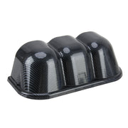 Materiale di piombo in carbonio orizzontale universale da 60 mm Materiale 3 Triple Auto Car Dash Gauge Meter Supporto per pod Cruscotto 3 fori Tazza Misuratore di prestazioni del veicolo Accessori per strumenti, Horizontal