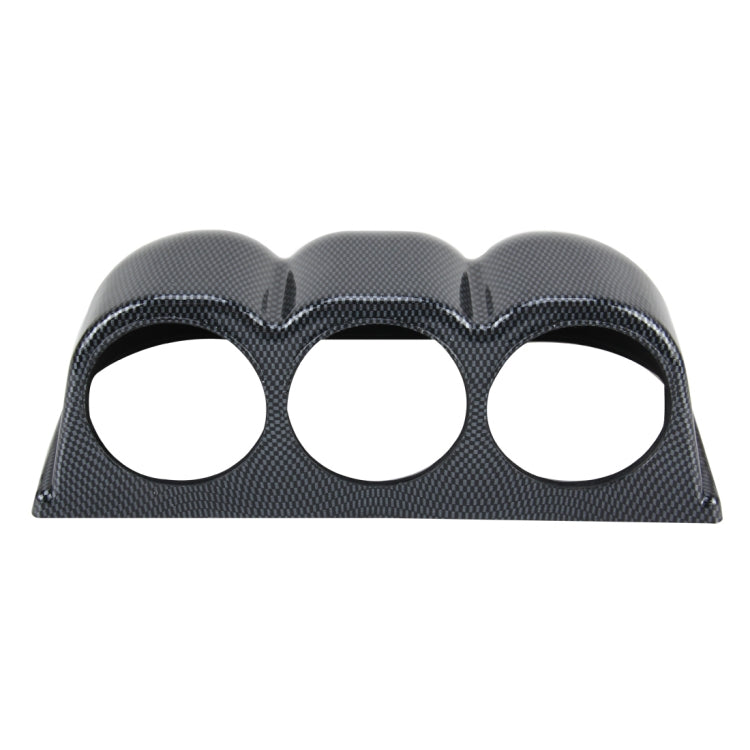 Materiale di piombo in carbonio orizzontale universale da 60 mm Materiale 3 Triple Auto Car Dash Gauge Meter Supporto per pod Cruscotto 3 fori Tazza Misuratore di prestazioni del veicolo Accessori per strumenti, Horizontal