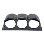 Materiale di piombo in carbonio orizzontale universale da 60 mm Materiale 3 Triple Auto Car Dash Gauge Meter Supporto per pod Cruscotto 3 fori Tazza Misuratore di prestazioni del veicolo Accessori per strumenti, Horizontal