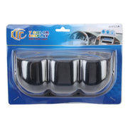 Materiale di piombo in carbonio orizzontale universale da 60 mm Materiale 3 Triple Auto Car Dash Gauge Meter Supporto per pod Cruscotto 3 fori Tazza Misuratore di prestazioni del veicolo Accessori per strumenti, Horizontal