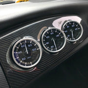 Materiale di piombo in carbonio orizzontale universale da 60 mm Materiale 3 Triple Auto Car Dash Gauge Meter Supporto per pod Cruscotto 3 fori Tazza Misuratore di prestazioni del veicolo Accessori per strumenti, Horizontal