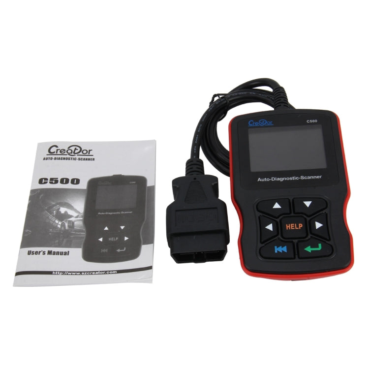Scanner di codici C500 Display da 320 * 240 pixel Scanner per auto Lettore di codici di errore Aggiornamento scanner Strumento diagnostico automobilistico online, supporto scheda SD, C500