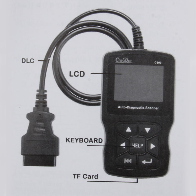 Scanner di codici C500 Display da 320 * 240 pixel Scanner per auto Lettore di codici di errore Aggiornamento scanner Strumento diagnostico automobilistico online, supporto scheda SD, C500