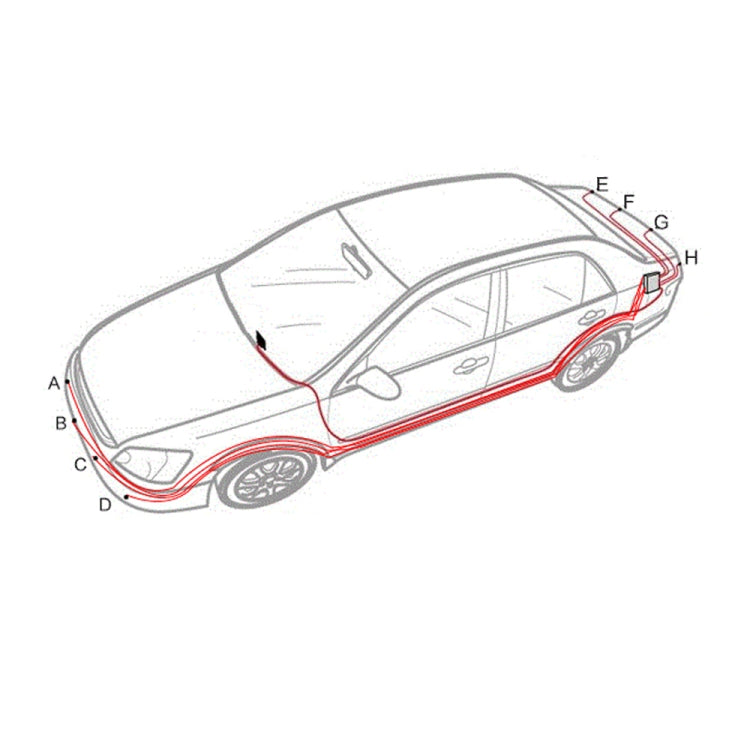 PZ-300-8 Sistema di assistenza per allarme di parcheggio per monitor LED con cicalino di retromarcia per parcheggio con sensori anteriori 4 * 7 m e sensori posteriori 4 * 2,5 m, with 4 Front Sensors and 4 Rear Sensors