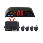 PZ-303-W Cicalino di retromarcia per auto e sistema di assistenza per allarme di parcheggio con monitor LED con 4 radar posteriori, with 4 Rear Radar