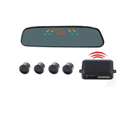 PZ-306-W Cicalino di retromarcia per parcheggio auto Schermo LCD da 4,3 pollici Sensori di parcheggio per retromarcia Sistema di assistenza allarme wireless per parcheggio automatico senza fili con 4 radar posteriori, With 4 Rear Radar