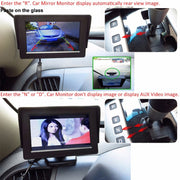 PZ601-C TFT LCD 2 ingressi video Monitor di parcheggio da 4,3 pollici 2 in 1 con 648*488 pixel Telecamera per retromarcia Obiettivo in vetro con cavo video RCA da 6 m, PZ601-C
