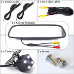 PZ603 Monitor video per auto HD Parcheggio automatico LED Visione notturna CCD Telecamera retromarcia per retromarcia con specchietto retrovisore per auto da 4,3 pollici, with 4.3 inch Car Rear View Mirror