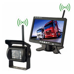 PZ607-W Telecamera di backup e monitor per veicoli senza fili per camion Telecamera posteriore per visione notturna a infrarossi con monitor HD da 7 pollici per rimorchio camper, PZ607-W
