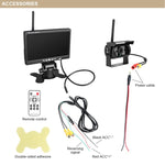 PZ607-W Telecamera di backup e monitor per veicoli senza fili per camion Telecamera posteriore per visione notturna a infrarossi con monitor HD da 7 pollici per rimorchio camper, PZ607-W