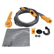 DC 12V Fare la doccia Lavare l'auto Lavare il piatto Set doccia per automobile regolabile con alimentazione idrica con tubo in plastica da 2 m, 2m