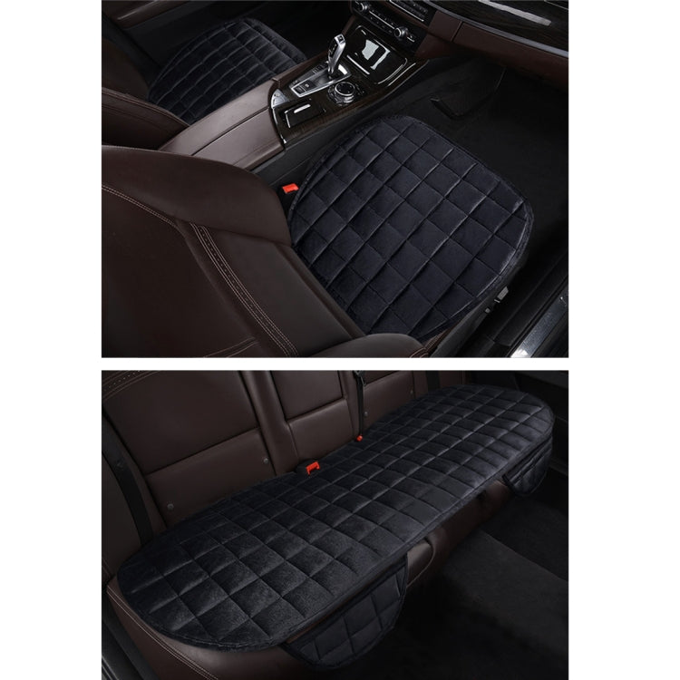 3 pezzi / set caldo coprisedile per auto cuscino cinque posti universale due coprisedili della fila anteriore e un coprisedile della fila posteriore cuscino per sedia antiscivolo tappetini per auto caldi senza cuscino in peluche posteriore