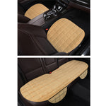3 pezzi / set caldo coprisedile per auto cuscino cinque posti universale due coprisedili della fila anteriore e un coprisedile della fila posteriore cuscino per sedia antiscivolo tappetini per auto caldi senza cuscino in peluche posteriore