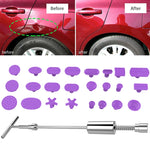 Kit di attrezzi per riparazione auto PDR Dent Strumenti di riparazione senza vernice Estrattore per ammaccature Martello scorrevole Martello inverso Ventose in alluminio per ammaccature, With Red T handle, Without Red T handle