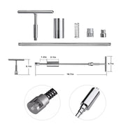 Kit di attrezzi per riparazione auto PDR Dent Strumenti di riparazione senza vernice Estrattore per ammaccature Martello scorrevole Martello inverso Ventose in alluminio per ammaccature, With Red T handle, Without Red T handle